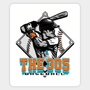 The 305 Forever Diamond Baseball Magnet